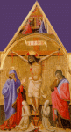 "Crocifisso con la Madonna e San Giovanni" - dipinto - XIV secolo - «L'Hermitage» San Pietroburgo - Russia