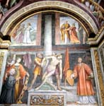 "Cristo alla colonna, Santa Caterina e Francesco Besozzi, Santo Stefano" - affresco - 1530 - «Chiesa di San Maurizio al Monastero Maggiore» Milano (MI) - Italia