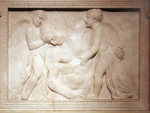 "Cristo morto sorretto da angeli" - bassorilievo - XV secolo - «Victoria and Albert Museum» Londra - Regno Unito