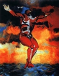 "il Cristo" - dipinto - 1977 - «Chiesa san Pio X» Cagliari (CA) - Italia