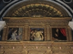 "Cristo morto sorretto dagli angeli (particolare da polittico di San Vincenzo Ferrer)" - dipinto - XV secolo - «Chiesa di SS. Giovanni e Paolo» Venezia (VE) - Italia