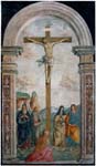 "Crocifisso, la Madonna e i santi Francesco, Chiara, Giovanni Evangelista e Maddalena" - affresco - 1492 circa - «Pinacoteca Civica di Forlì» Forli' (FC) - Italia
