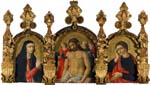 "Gesù Cristo in pietà, l Addolorata e San Giovanni" - dipinto - 1476 - «Pinacoteca Nazionale» Bologna (BO) - Italia