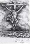 "Crocifissione" - disegno - 1981 - «Fondazione Benedetta Bianchi Porro» Dovadola (FC) - Italia