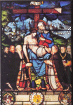 "Deposizione" - vetrata istoriata - 1562 - «Santuario S. Maria Addolorata» Cernusco sul Naviglio (MI) - Italia