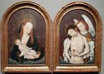 "Dittico Vergine che allatta e Pieta di Cristo" - dipinto - 1500 circa - «Monastero Reale di Santa Maria de Pedralbes» Barcellona - Spagna