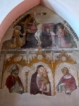 "Trittico e Crocifissione" - dipinto - XIV secolo - «Propositura dei SS. Ippolito e Cassiano» Bibbiena (AR) - Italia