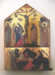 "Crocifissione tra i Santi Pietro e Paolo e Noli me tangere" - dipinto - 1350 circa - «Musei Vaticani» Città del Vaticano - Città del Vaticano