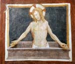 "Cristo nel Sepolcro" - affresco - XIV secolo - «Sacro Speco di Subiaco» Subiaco (RM) - Italia