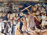 "Cristo incontra le pie donne" - affresco - XIV secolo - «Sacro Speco di Subiaco» Subiaco (RM) - Italia