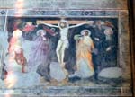 "Crocifissione con Maria, san Giovanni, san Vigilio e sant Antonio abate" - affresco - fine Trecento - «Cattedrale di San Vigilio - Duomo di Trento» Trento (TN) - Italia