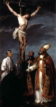 "Cristo Crocifisso tra i Ss. Agostino, Lorenzo Giustiniani, Antonio da Padova e Gaetano da Thiene" - dipinto - XIX secolo - «Chiesa dei Santi Geremia e Lucia» Venezia (VE) - Italia