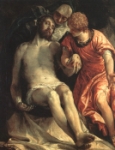 "Pietà con un angelo" - dipinto - 1576-852 - «L'Hermitage» San Pietroburgo - Russia